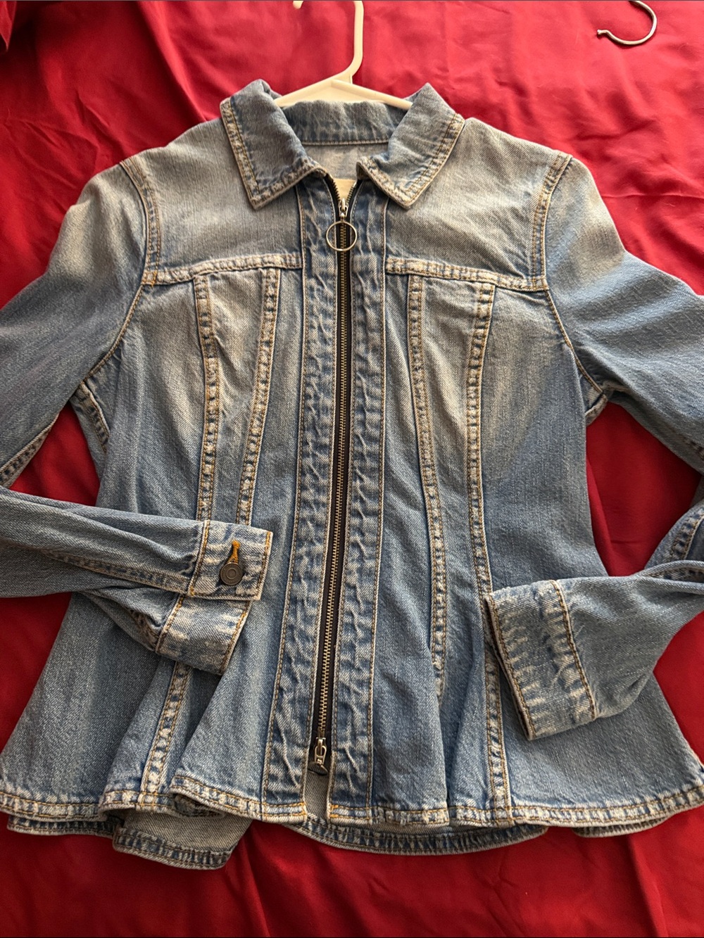 Rebecca Taylor Light Blue Denim Zip Jacket